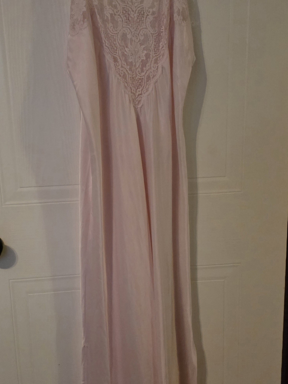 Wonder Maid Large Pink Lace-Front Long Chemise